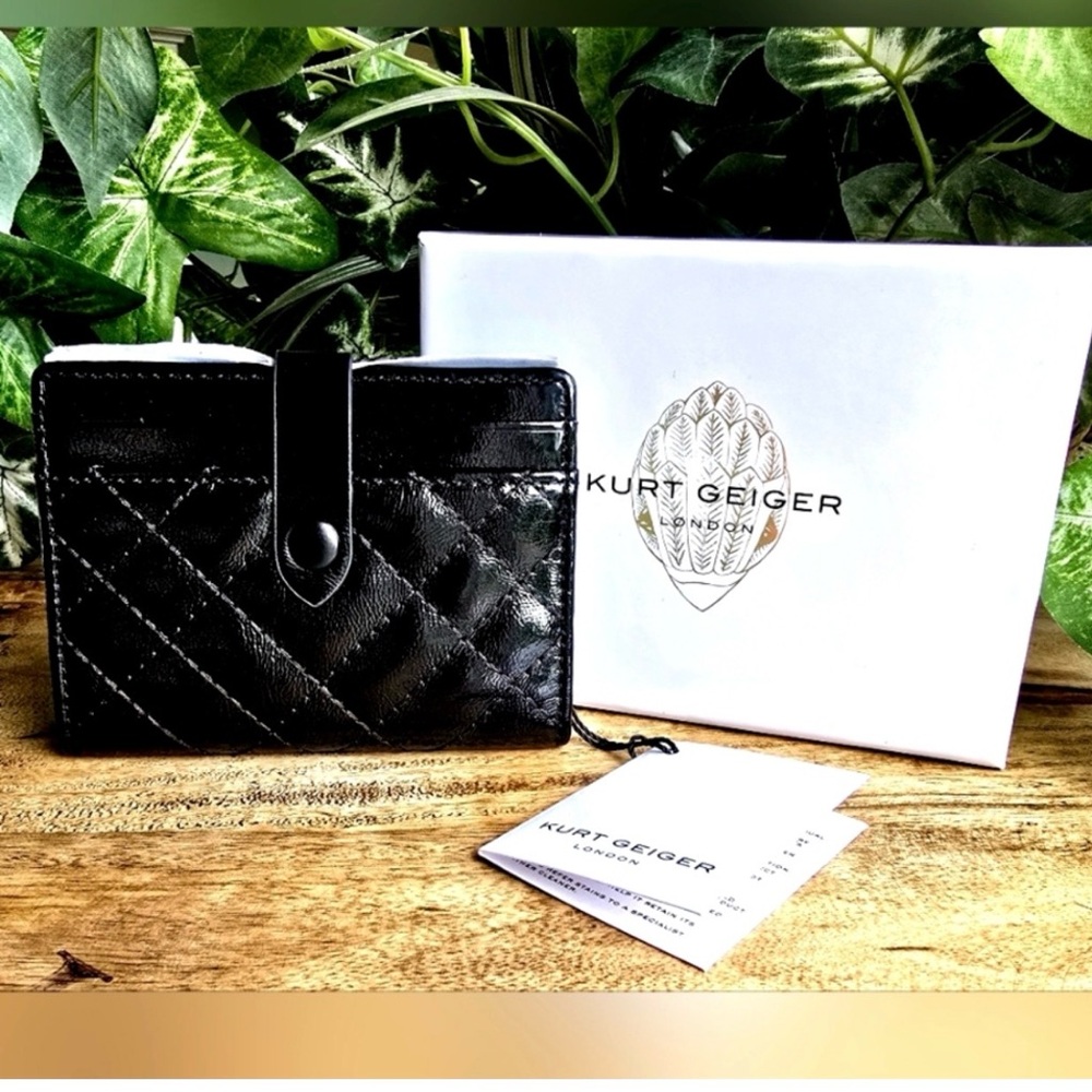 Kurt Geiger Black Quilted Leather Wallet